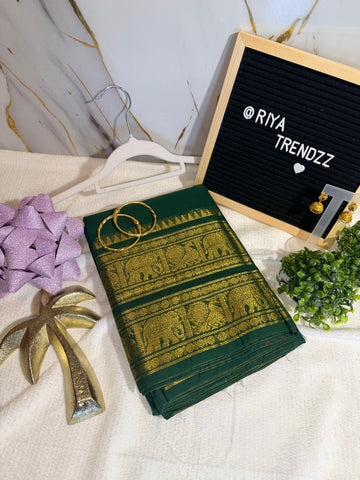 Gold heritage  chettinad cotton saree
